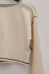 BASERANGE cotton and linen ribbed top FLGTO-RIB-SP24 undyed